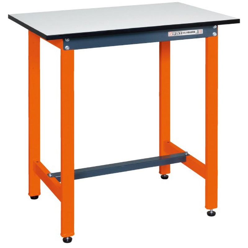 SELD-1260PDOR 軽量立作業台 サカエ ポリエステル製天板 荷重250kg ホワイト 間口1200mm奥行600mm高さ900mm  SELD-1260PDOR