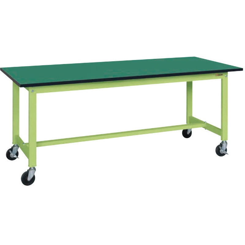 KS-156FER 軽量作業台KSタイプ 移動式 (改正RoHS指令 制限物質10種対応) サカエ 荷重200kg グリーン色 間口1500mm奥行600mm高さ740mm  KS-156FER 32,487円