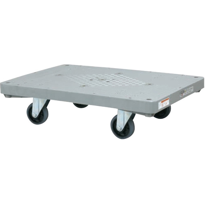 LHN-20J 樹脂平台車(4輪自在) サカエ ゴム車輪 軽量 グレー色 荷台寸法600×900mm 1台 LHN-20J