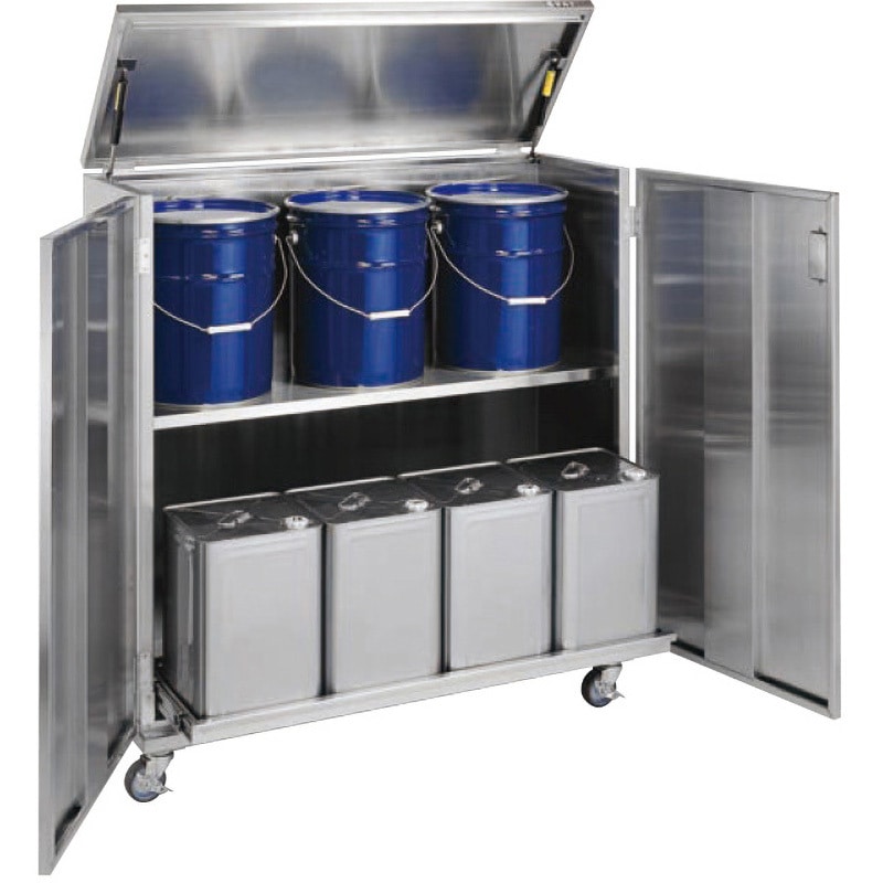 SU4-ITKBR 一斗缶保管庫 ステンレスタイプ(一斗缶・ペール缶兼用タイプ