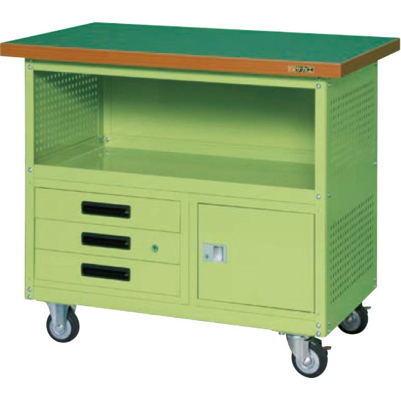 移動作業車(大型ツールワゴン) サカエ スチール製ワゴン (キャビネット