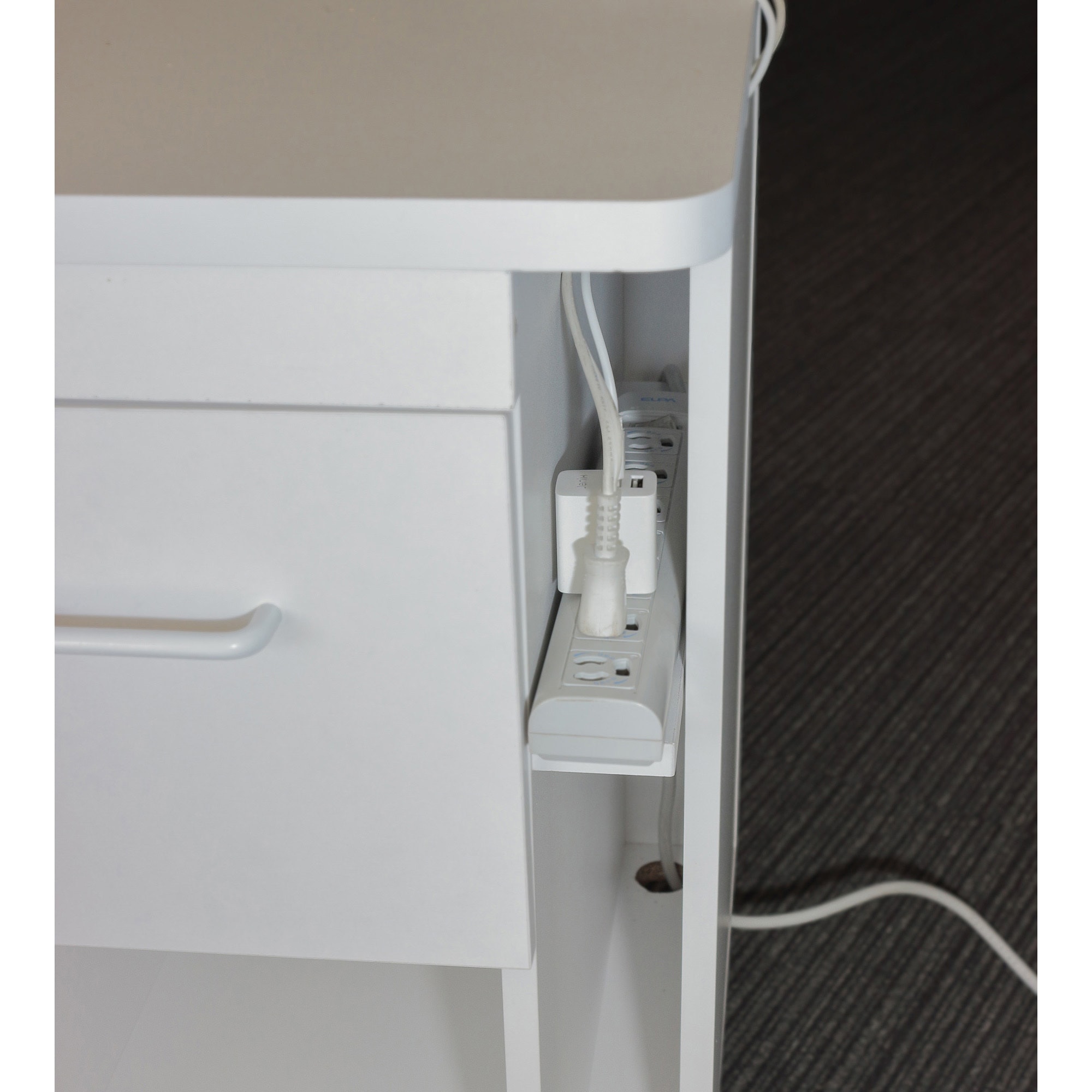 32671 ネイルデスク クロシオ ホワイト色 組立式仕様 メラミン樹脂化粧