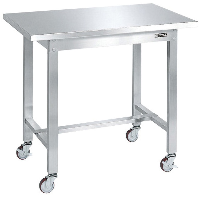 【最終値下げ！】ステンレス作業台 SUS430 750x600x800mm ステンレス作業台(SUS430/キャスター付) サカエ 【通販モノタロウ】
