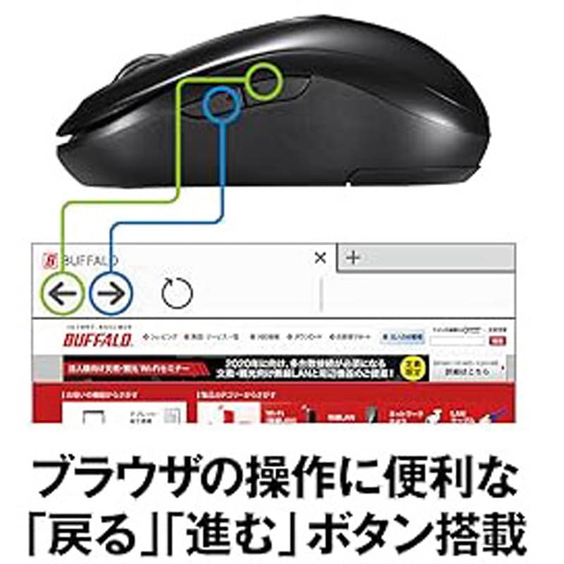 BSMBW310BK 無線 5ボタン BlueLEDマウス BUFFALO(バッファロー