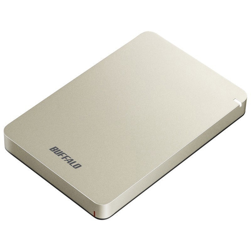 HD-PGF1.0U3-GLA USB3.1(Gen.1)対応 耐衝撃ポータブルHDD BUFFALO(バッファロー) ゴールド色 8,985円