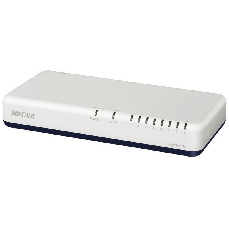 8ポート スイッチングハブ 本体 たのめーる】バッファロー Giga対応 スイッチングハブ 金属筐体