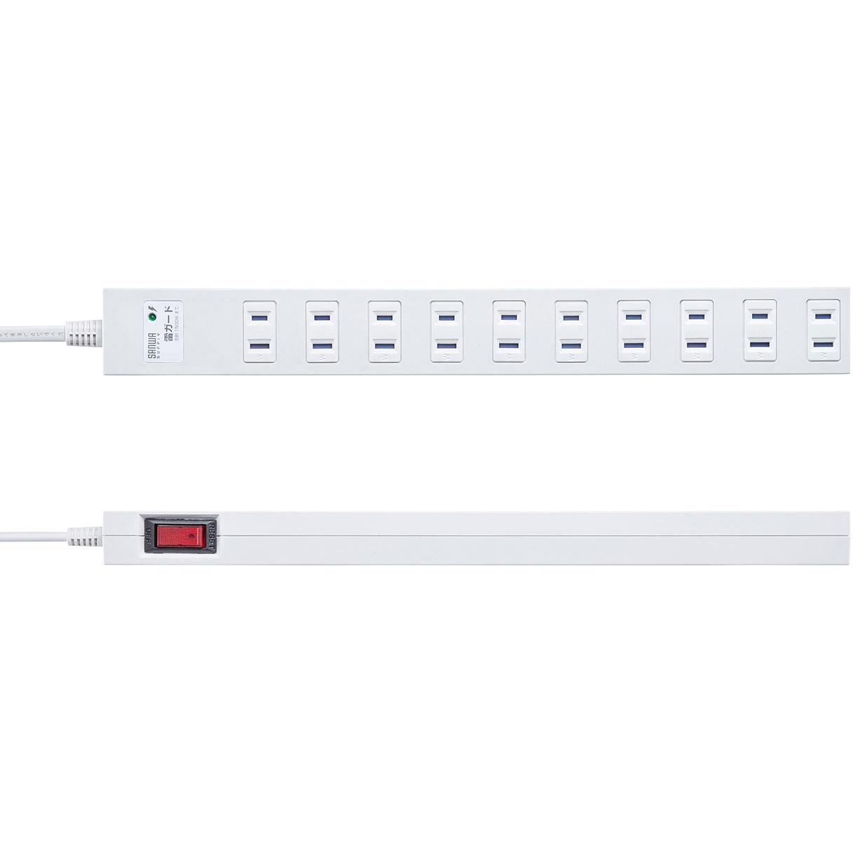 イソップ TAP-SP217-1 電源タップ サンワサプライ 10口 2P 一括集中