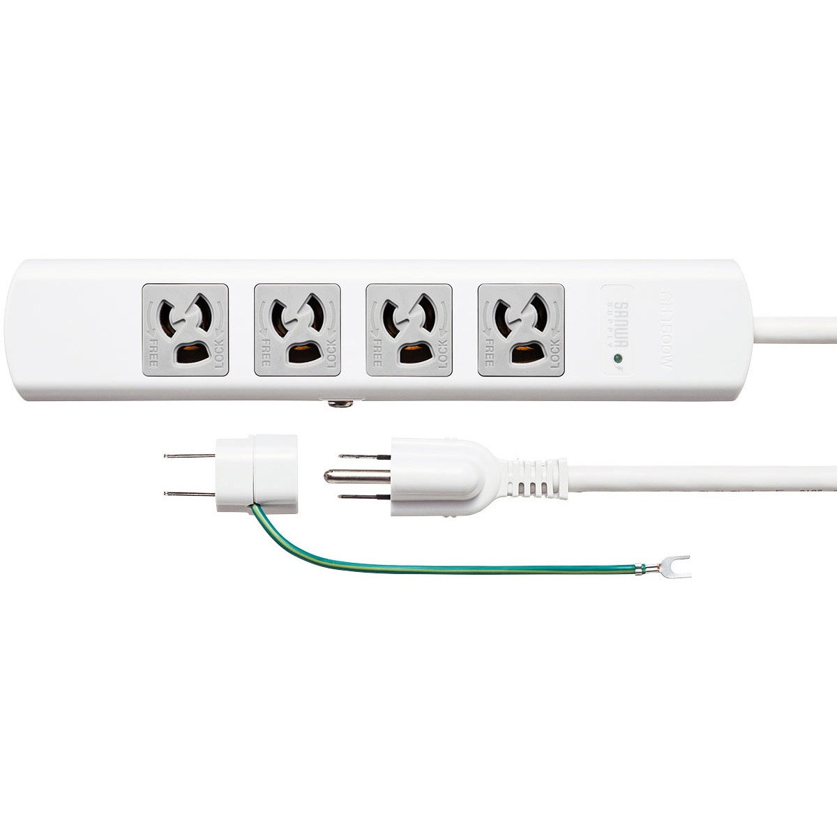 TAP-SP34MG-3 電源タップ サンワサプライ アース端子あり 3P 一括集中