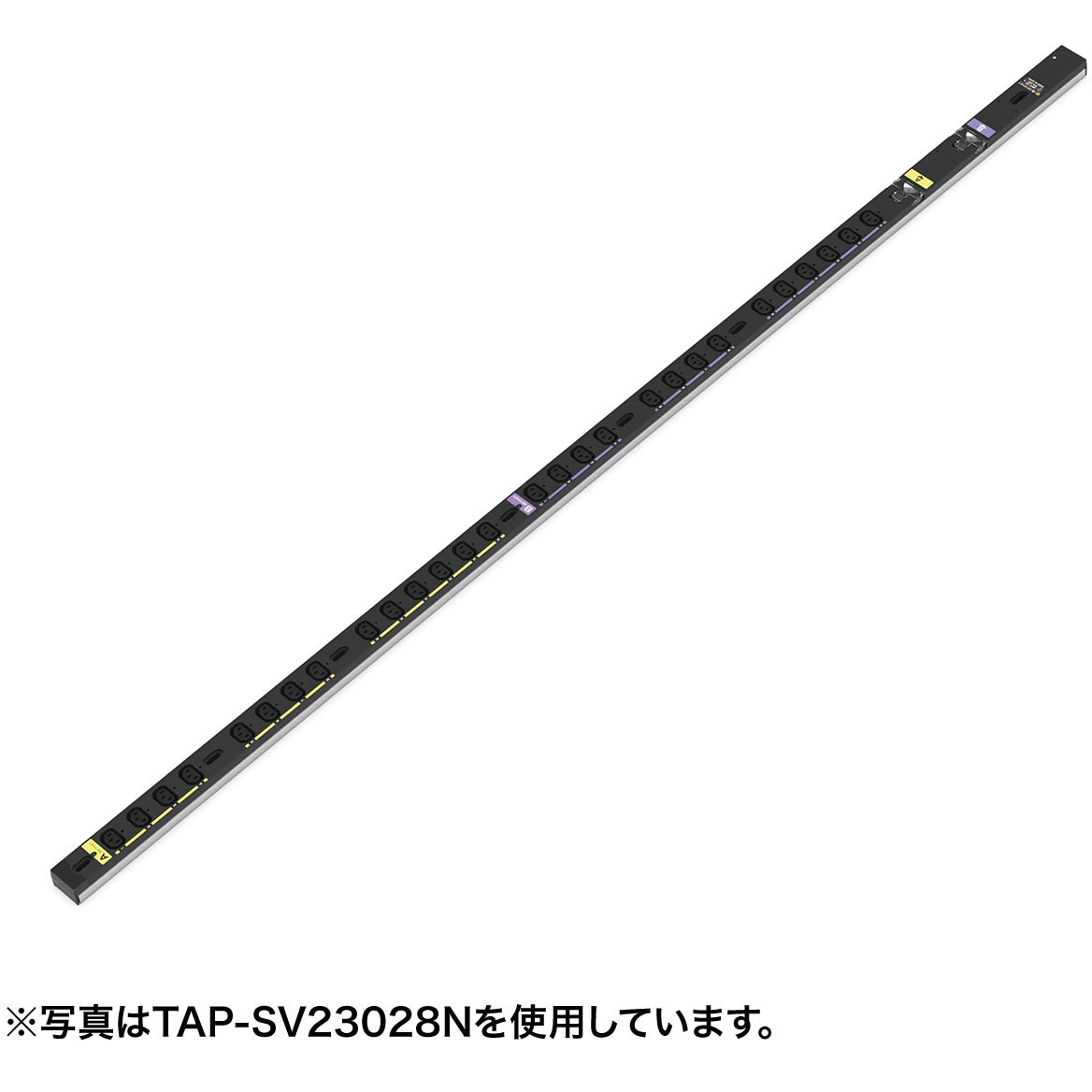 TAP-SV23012N 19インチサーバーラック用コンセント サンワサプライ プラグ形状:引掛け式NEMAL6-30P(ロック式250V30A) IECC13×12口