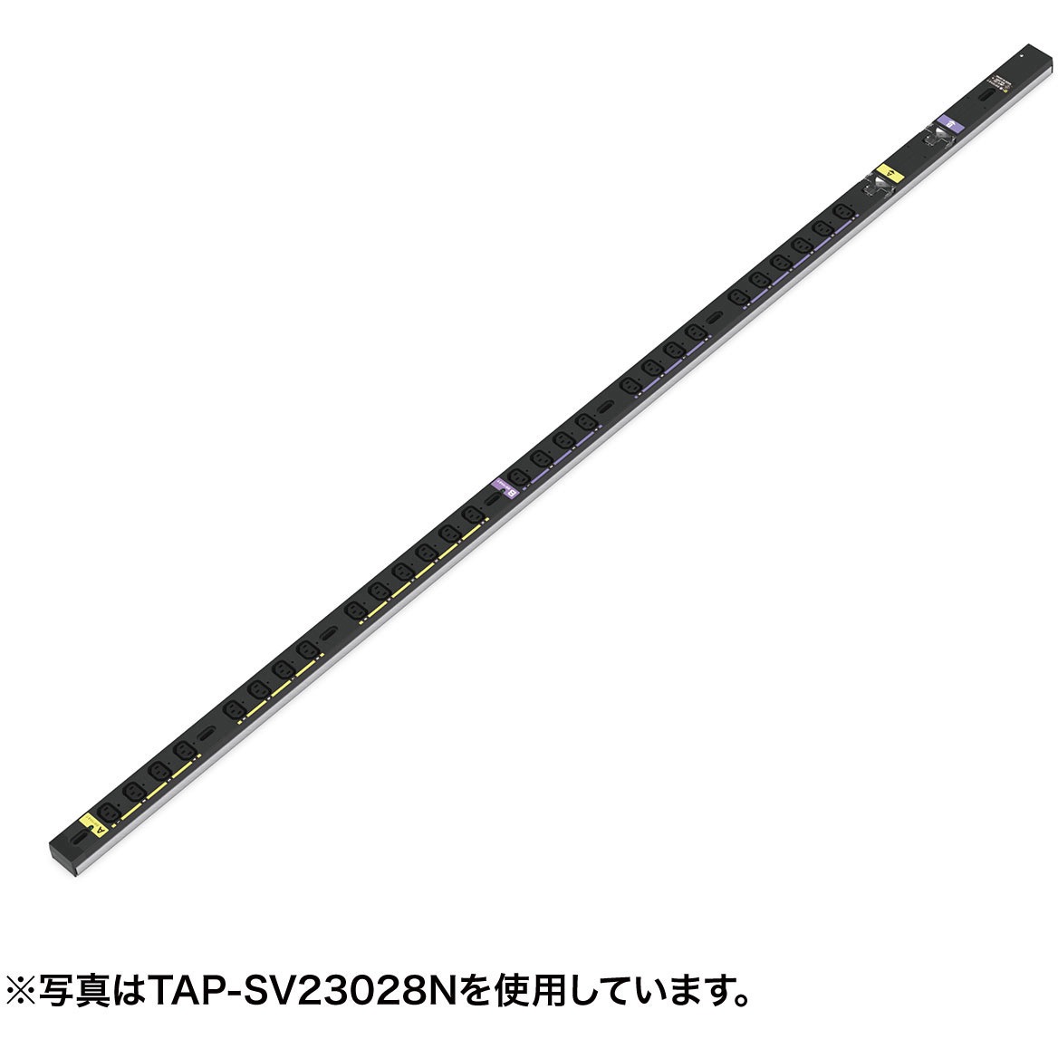 TAP-SV23016N 19インチサーバーラック用コンセント サンワサプライ プラグ形状:引掛け式NEMAL6-30P(ロック式250V30A) IECC13×16口