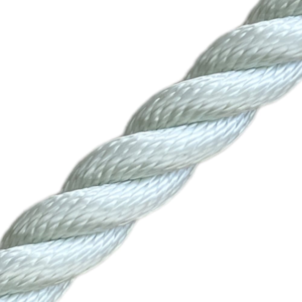 ナイロン 3ツ打ちロープ Nagoya-Rope ホワイト色 長さ1m 通販