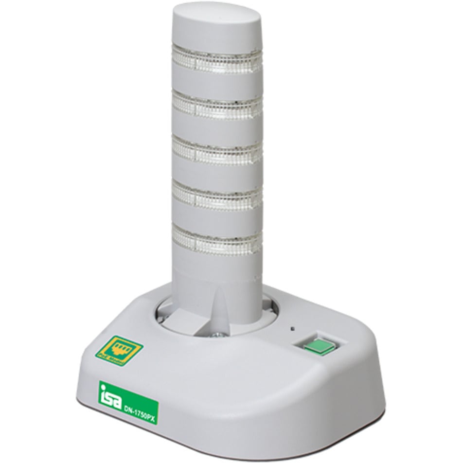 DN-1750PX-N5LSW 警子ちゃん7PX (5層LED灯・有線LAN対応モデル) 警子ちゃん ライトグレー色 寸法125×160×263mm  DN-1750PX-N5LSW