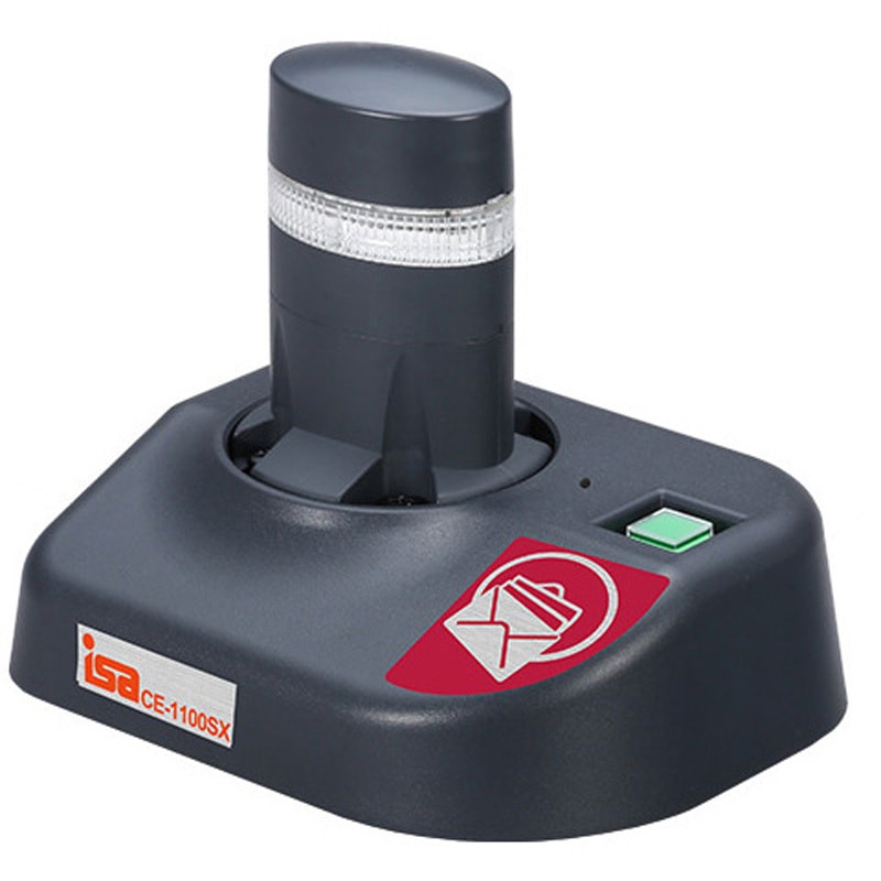 CE-1100SX-N1LSB メル丸くん  (1灯3色LED灯/透明レンズ/ダークグレー/有線LAN対応モデル) メル丸くん 寸法125×160×143mm  CE-1100SX-N1LSB