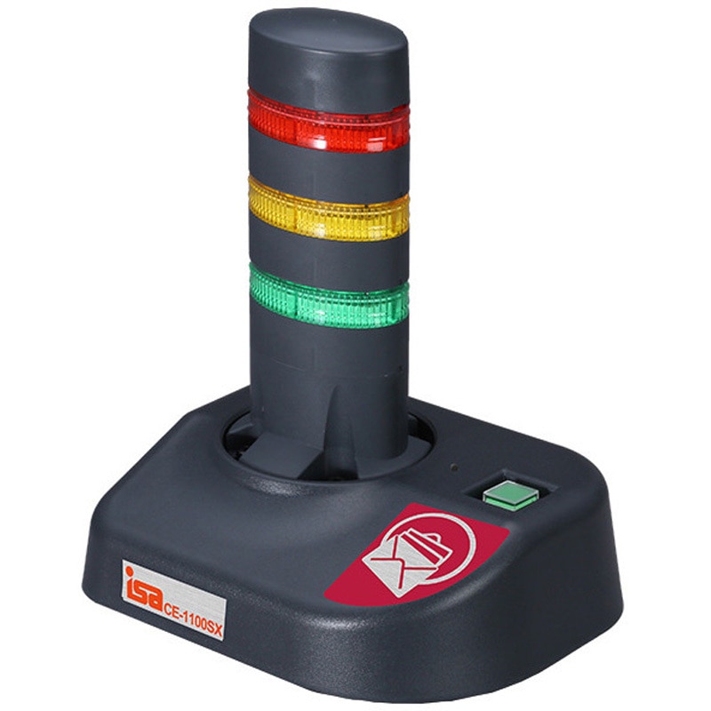 CE-1100SX-N3LCB メル丸くん  (3層LED灯・有線LAN対応モデル) メル丸くん ダークグレー色 寸法125×160×216mm  CE-1100SX-N3LCB