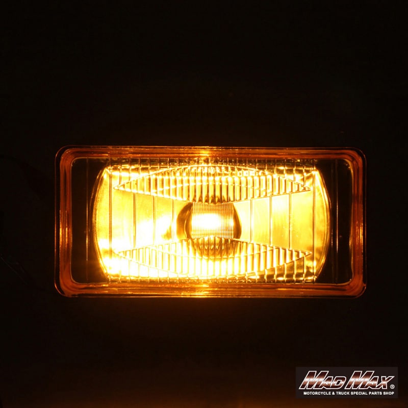 MM30-HY650-Y トラック用 角型 H3 ハロゲン フォグランプ 作業灯 1個