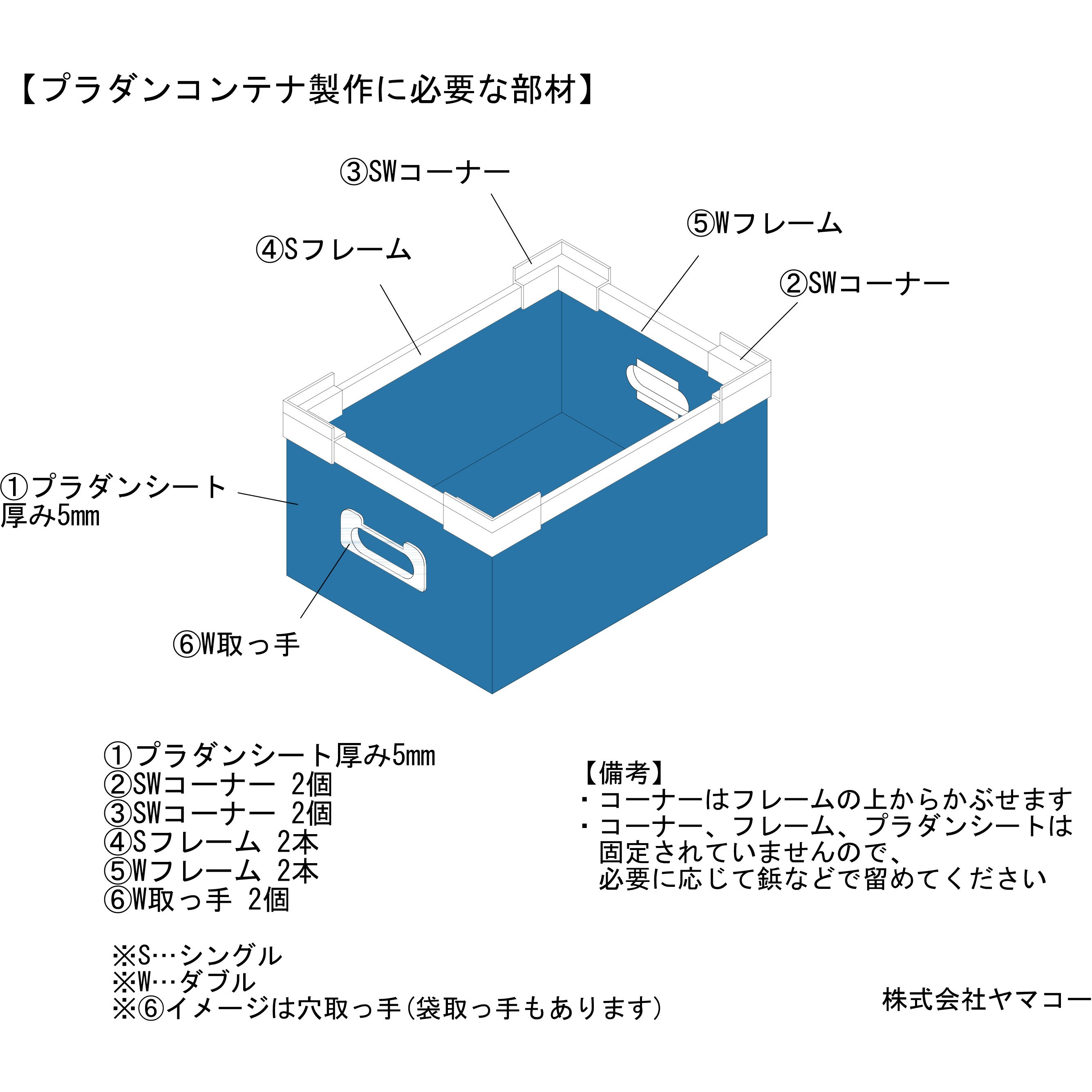 【枠出品】三共　フリーダム枠 frame003 プラダンケース用フレーム プラダンのヤマコー 白色 1セット