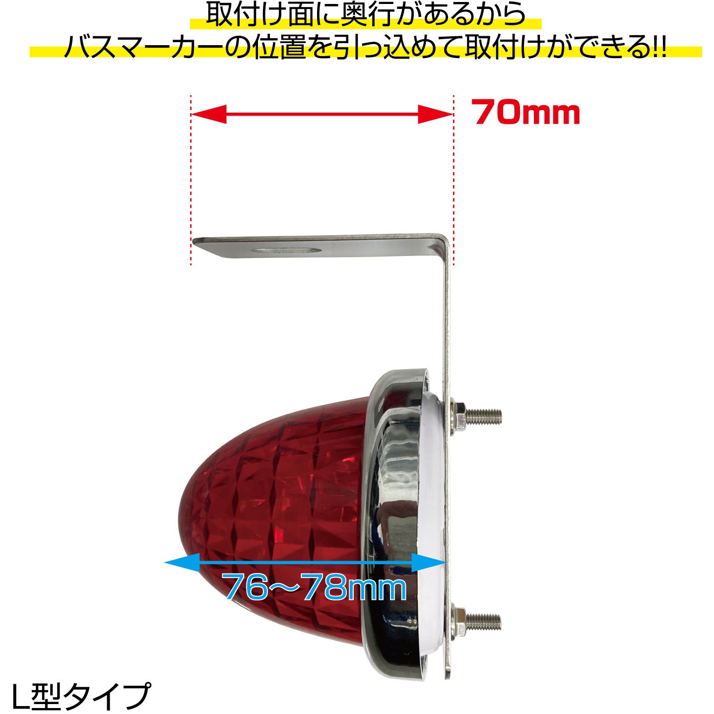☆HINOMARU.STYLE☆アウターカット＆ライトステー取付加工☆ 日本ボデーパーツ工業 JB 小糸 LEDマーカー＆アンダーライト用