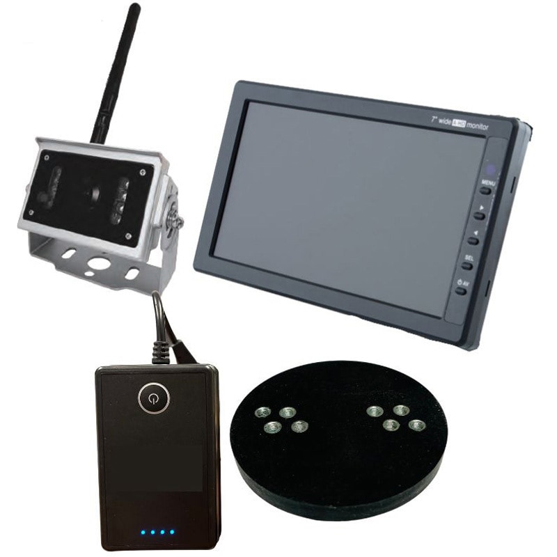 TMBC-2000S 超広角ワイヤレスカメラ&マグネットバッテリー&7インチAHDモニターセット(マグネットベース付) 1セット TCI 【通販モノタロウ】