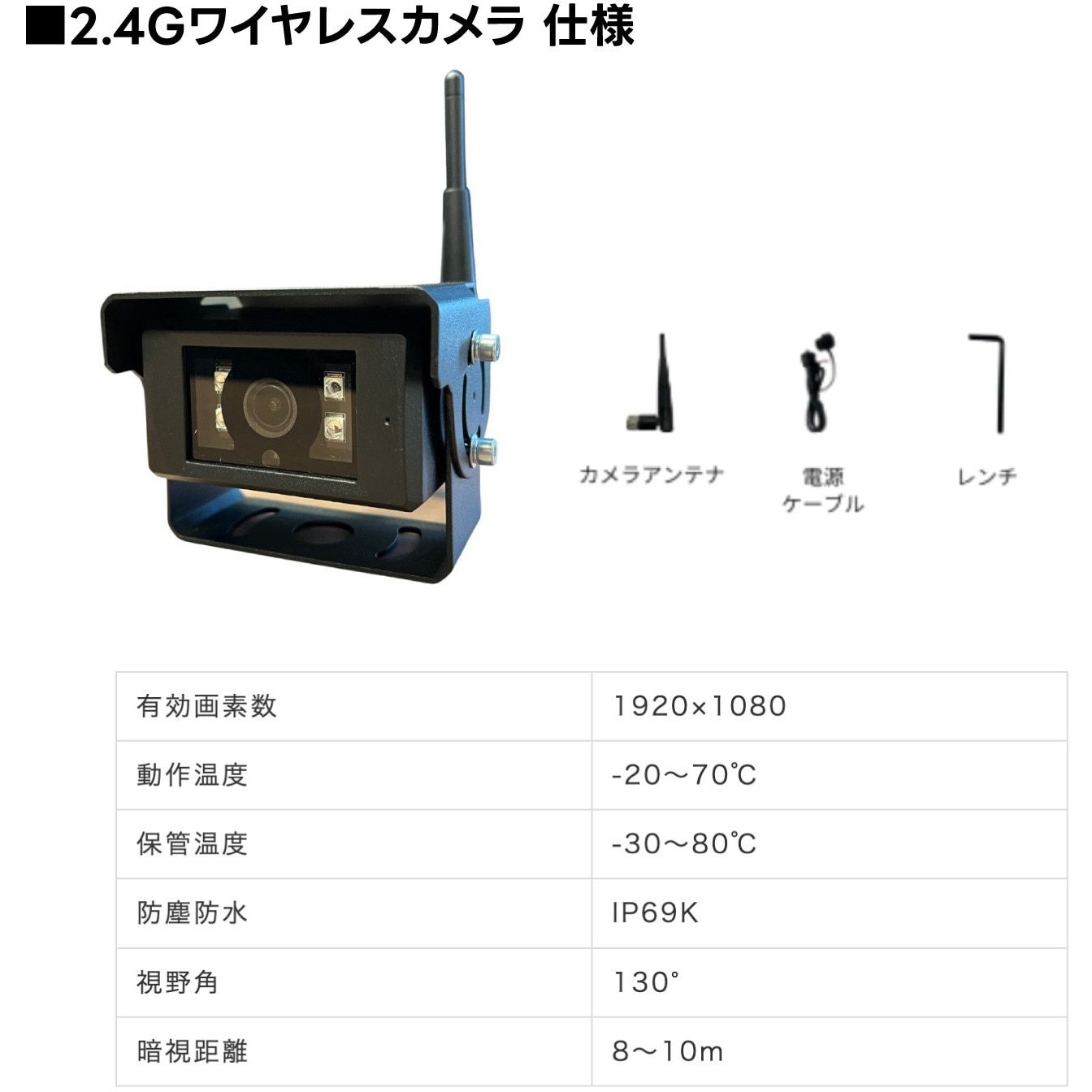 GMBC-1002S クレーン用2.4Gワイヤレスカメラ&マグネットバッテリー&7インチモニターセット(振り子ステー付) 1セット TCI  【通販モノタロウ】