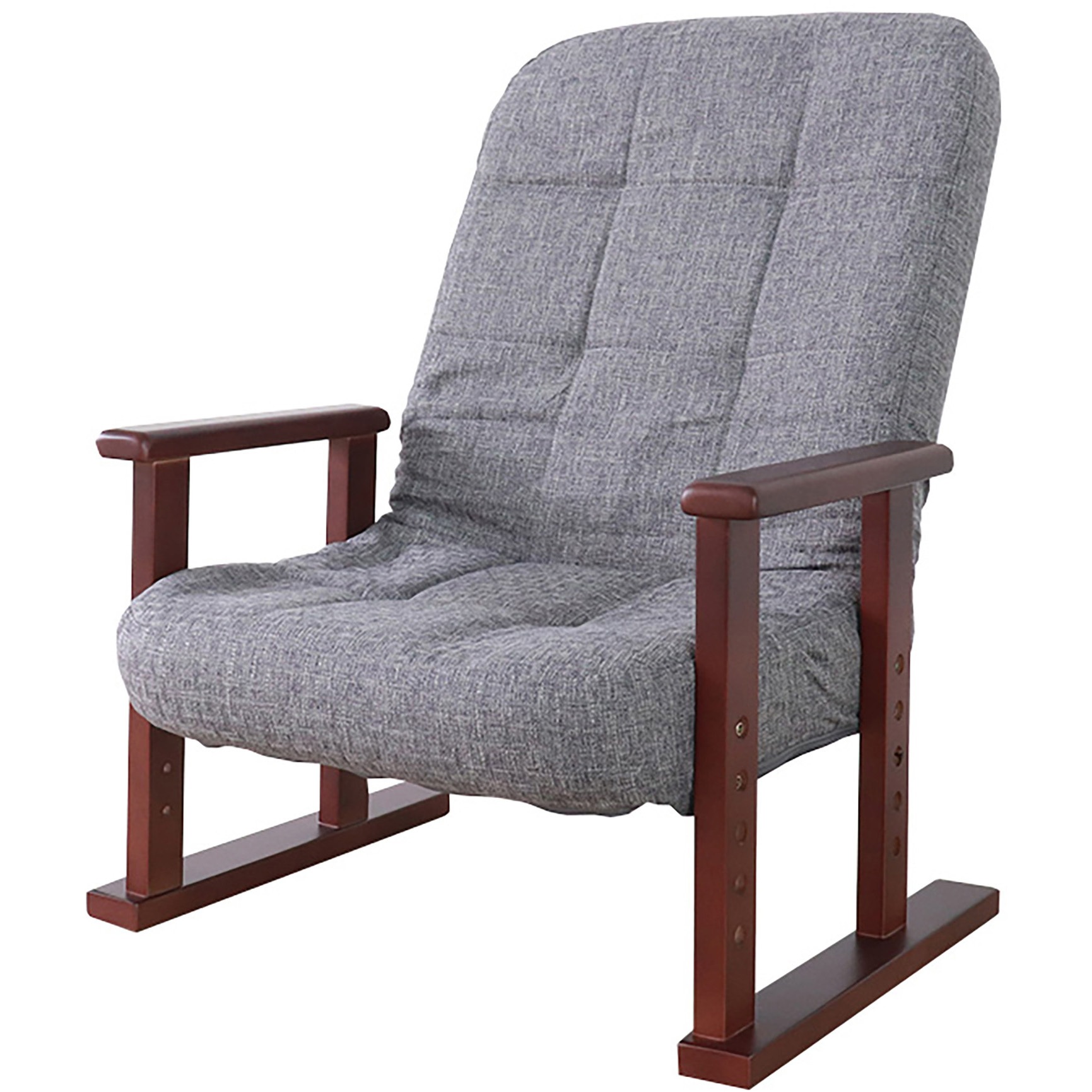 折畳み式　木肘高座椅子 SS-010G(L27GR) 木肘高座椅子メルム グレー 平インテリア産業 幅540mm