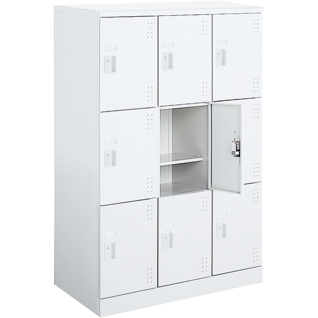 SLK-HT9DLSAW スクールロッカー ハイタイプ(配送・組立サービス付き) コクヨ 組立・設置・取付 人数9人用 ホワイト色 シリンダー錠  SLK-HT9DLSAW