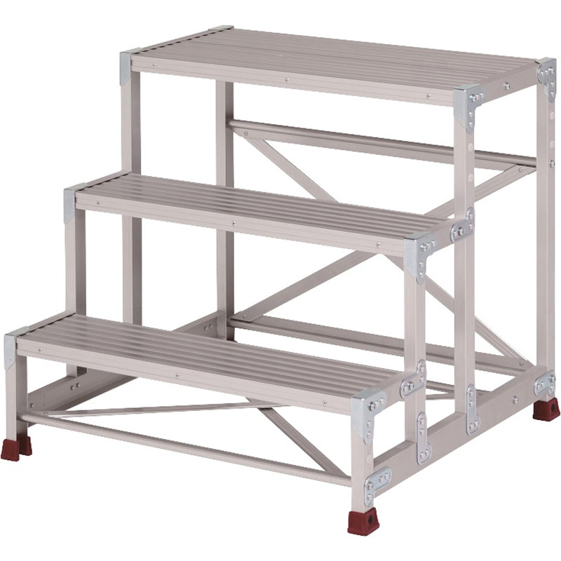 YPS-3-8075 作業台 YAMAZEN(山善) アルミ 3段 天板高さ0.75m天板幅800mm奥行400mm  YPS-3-8075 42,887円