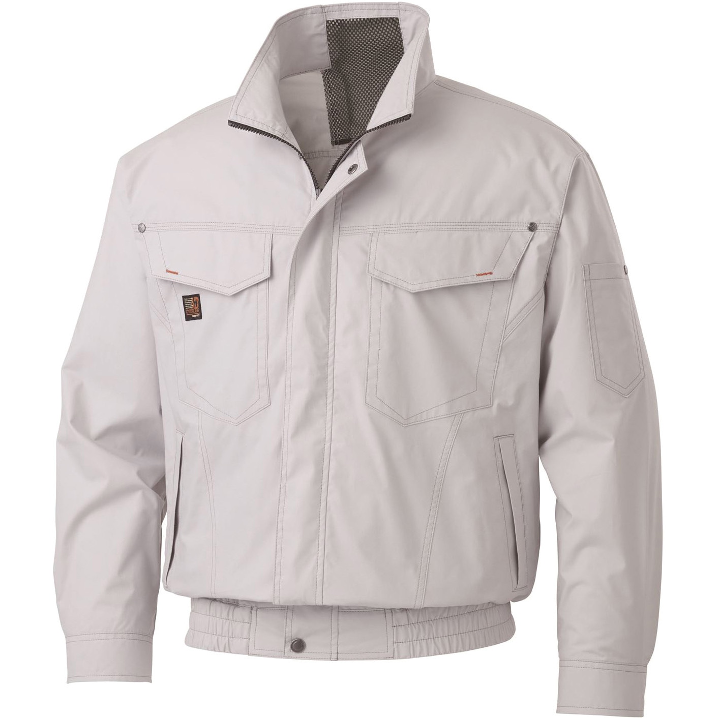 KF91400V 空調風神服 ファンネット付長袖ブルゾン (服のみ) (旧KU91400V) サンエス シルバー色 サイズM