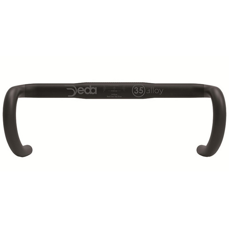 344670001 M35 RHM アロイ ドロップバー(35mm)(18～) DEDA ELEMENTI マットブラック色