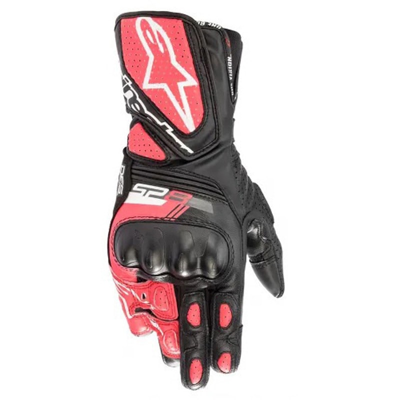 STELLA SP-8 v3 LEATHER GLOVE Alpinestars(アルパインスターズ) 色BLACK WHITE DIVA PINK サイズXS
