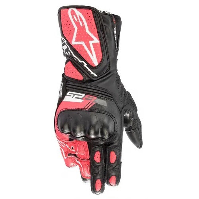 STELLA SP-8 v3 LEATHER GLOVE Alpinestars(アルパインスターズ) 色BLACK WHITE DIVA PINK サイズS