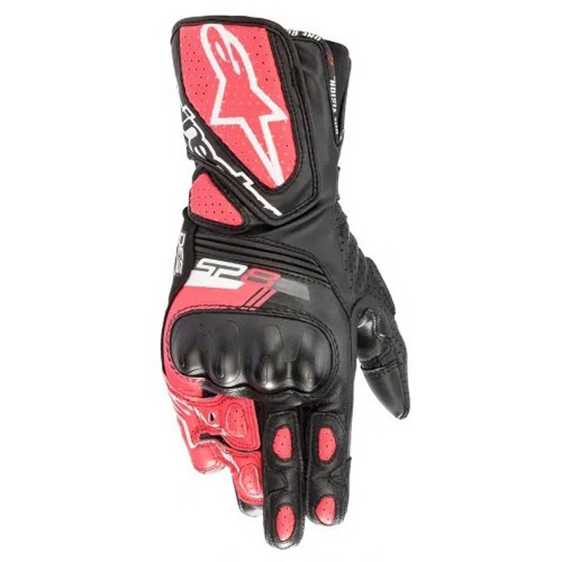 STELLA SP-8 v3 LEATHER GLOVE Alpinestars(アルパインスターズ) 色BLACK WHITE DIVA PINK サイズM