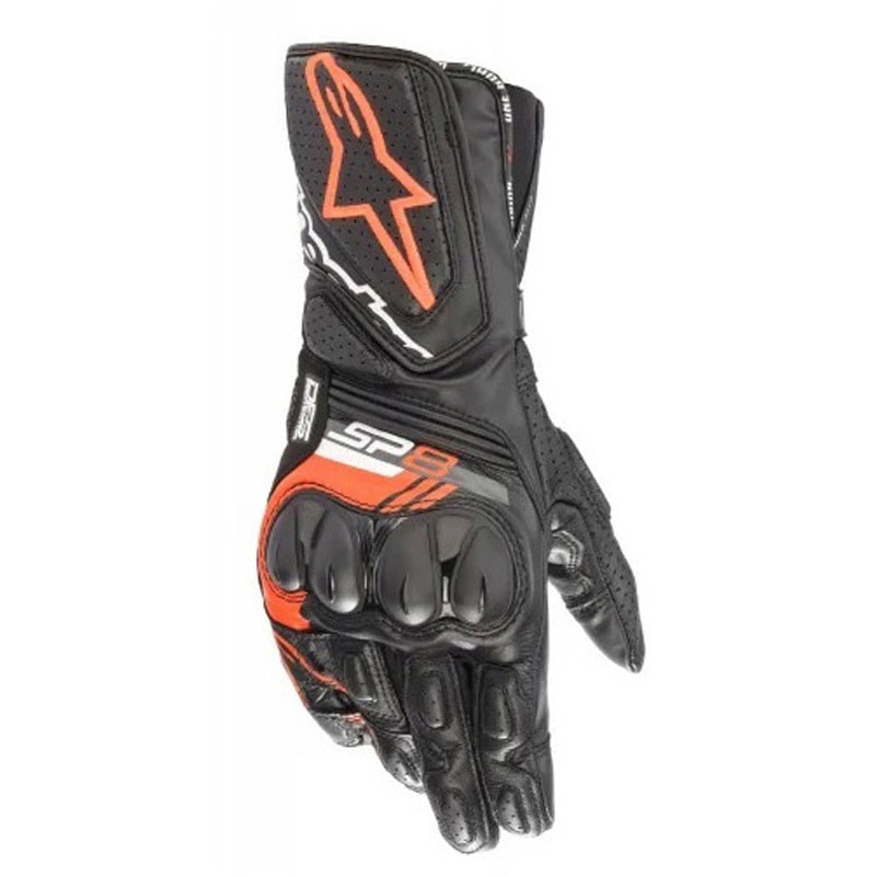 SP-8 v3 LEATHER GLOVE Alpinestars(アルパインスターズ) 色BLAKC RED FLUO サイズM