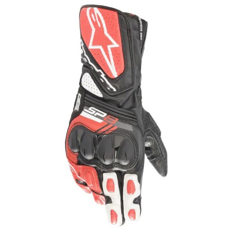 SP-8 v3 LEATHER GLOVE Alpinestars(アルパインスターズ) 色BLACK WHITE BRIGHT RED サイズS