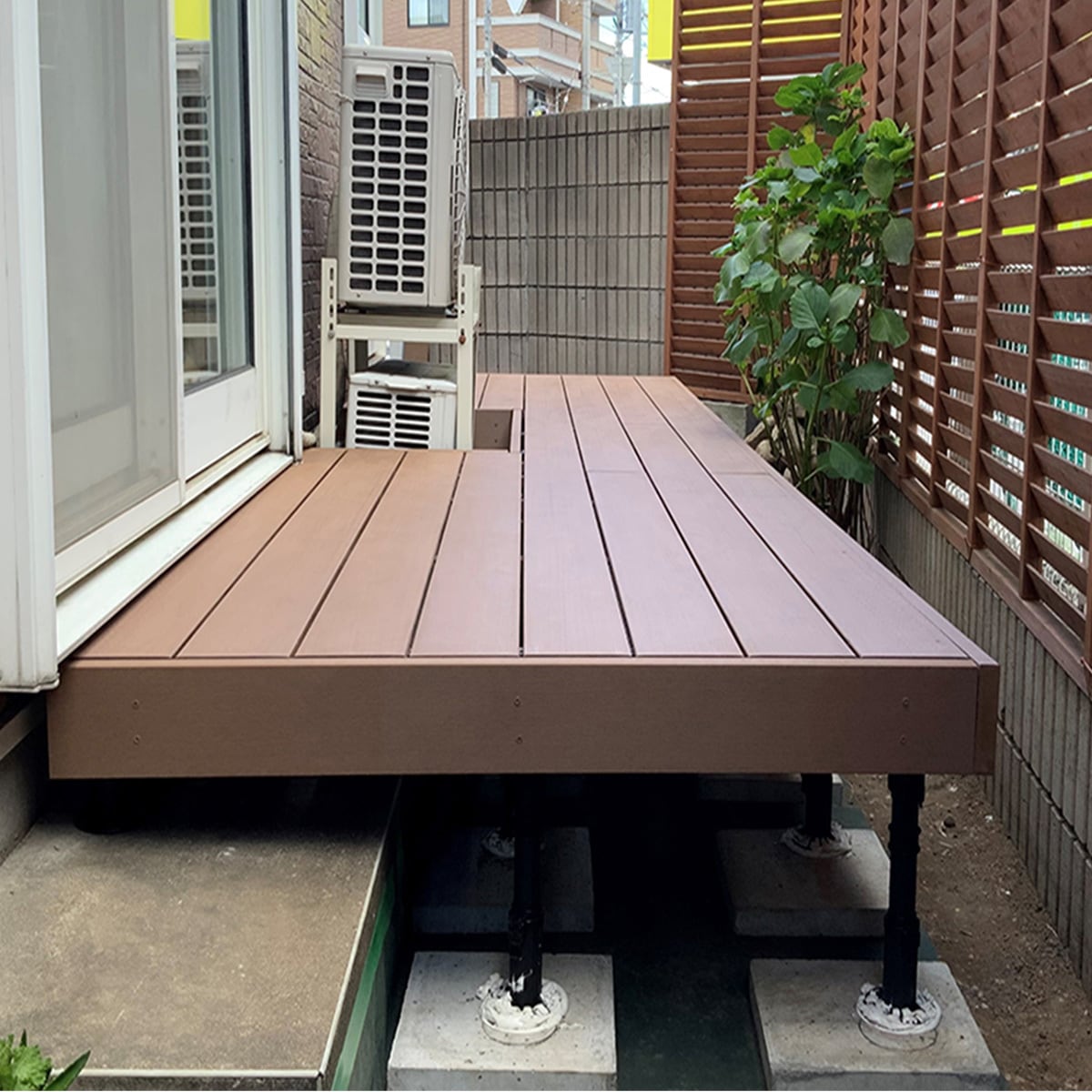 HCMCLB マルチデッキ HC幕板端部カバー フクビ化学 ライトブラウン色 1