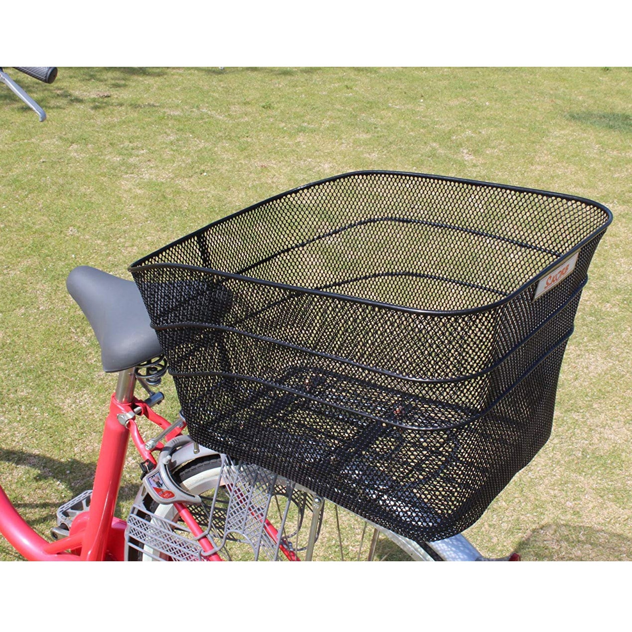 青色三輪自転車 メッシュバスケット付き 子供自転車用スチール 前かご フロントバスケット 大きめ
