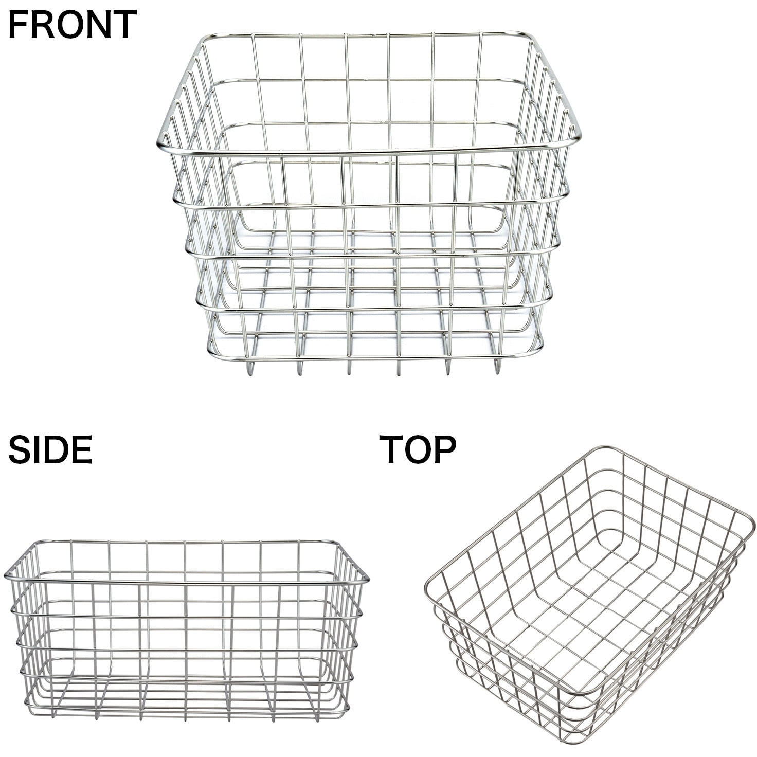RB-4327 底でかーご ステンレス後ろカゴ RB-4327 取付金具付 1個