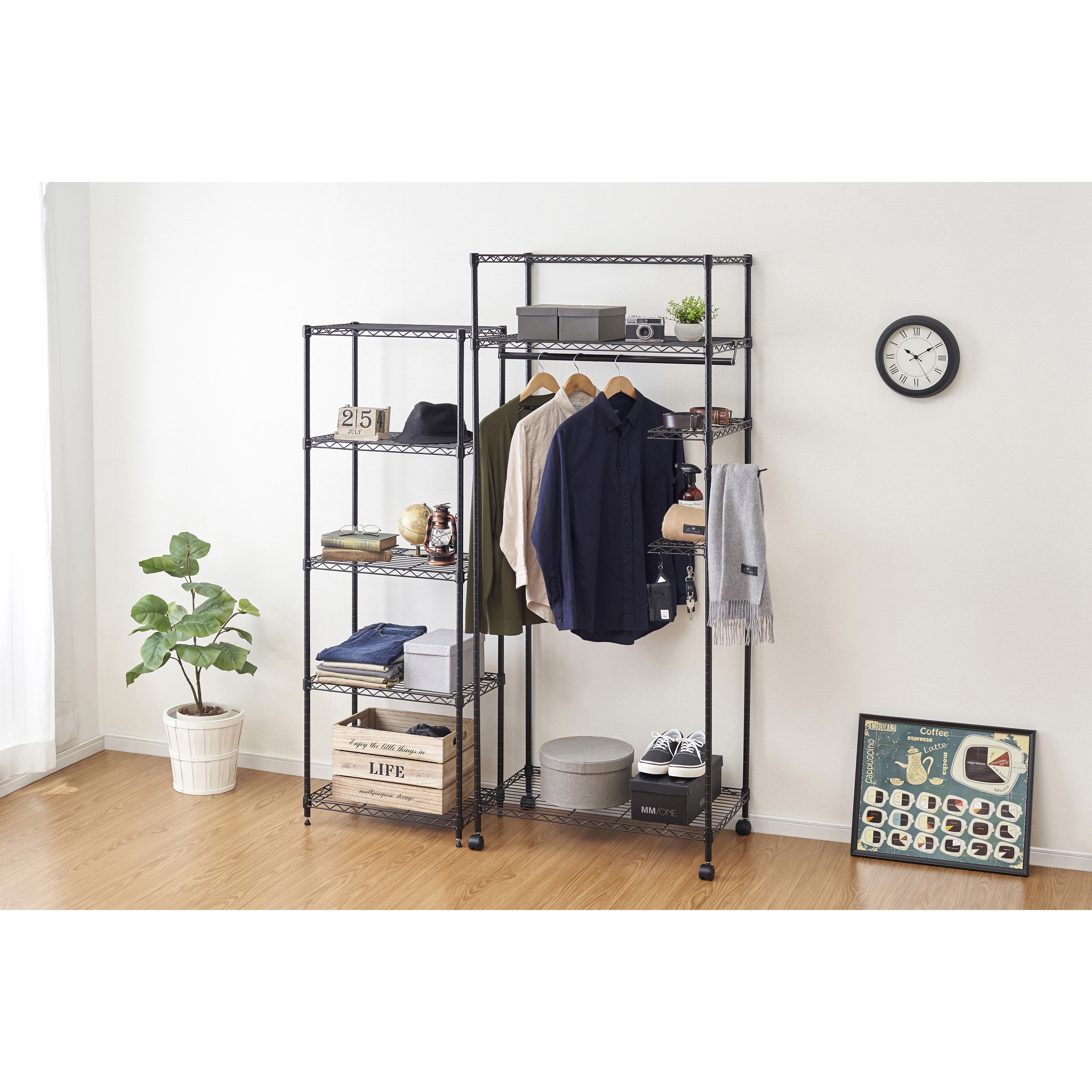 CMM-55165 カラー メタルラック (R) ハイタイプ 幅55cm×奥行35cm Φ19mm