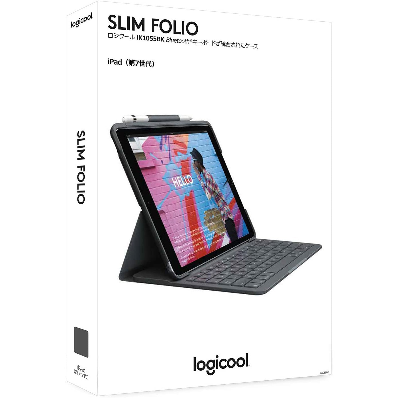 IK1055BK iPad用 キーボード一体型ケース SLIM FOLIO ロジクール 10.2