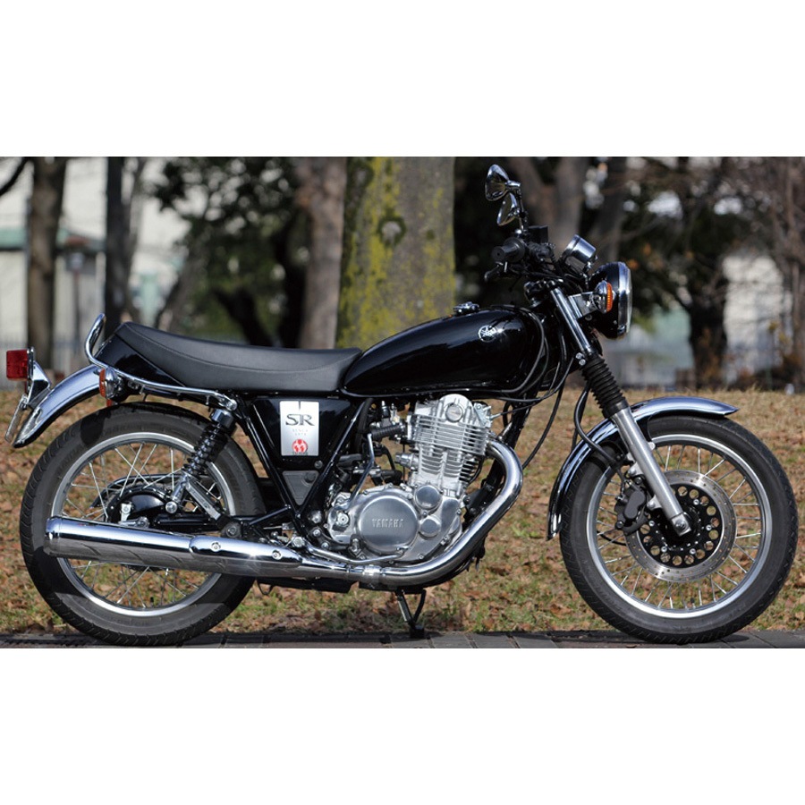 YAMAHA　SR400　SP忠男　エキパイ　Power Box　パワーボックス SP忠男のエキパイ「POWER BOX」がSRの気持ちよさをもっと盛り上げる