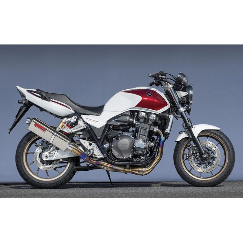 11314-21TTS 14’～ CB1300SF TI4-2-1 DOWN TYPE-S 触媒付き JMCAプレート付き ヤマモトレーシング チタン三角形×400