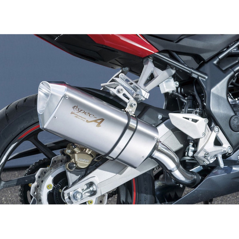 10265-01NSA 2017’～ CBR250RR SPEC-A  SLIP-ON  TYPE-SA JMCAプレート付き ヤマモトレーシング ステンレス S/Oタイプ