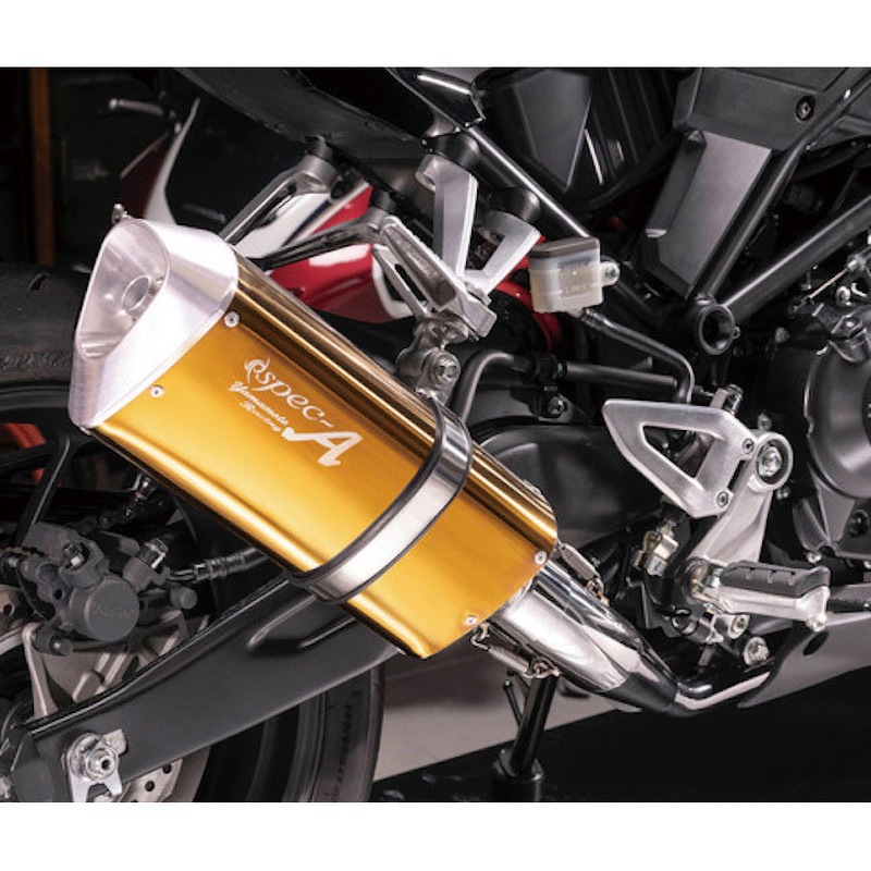 10268-71SAG 2018’～ CB250R SPEC-A TYPE-SA ゴールド 触媒付き JMCAプレート付き ヤマモトレーシング ステンレス フルエキタイプ