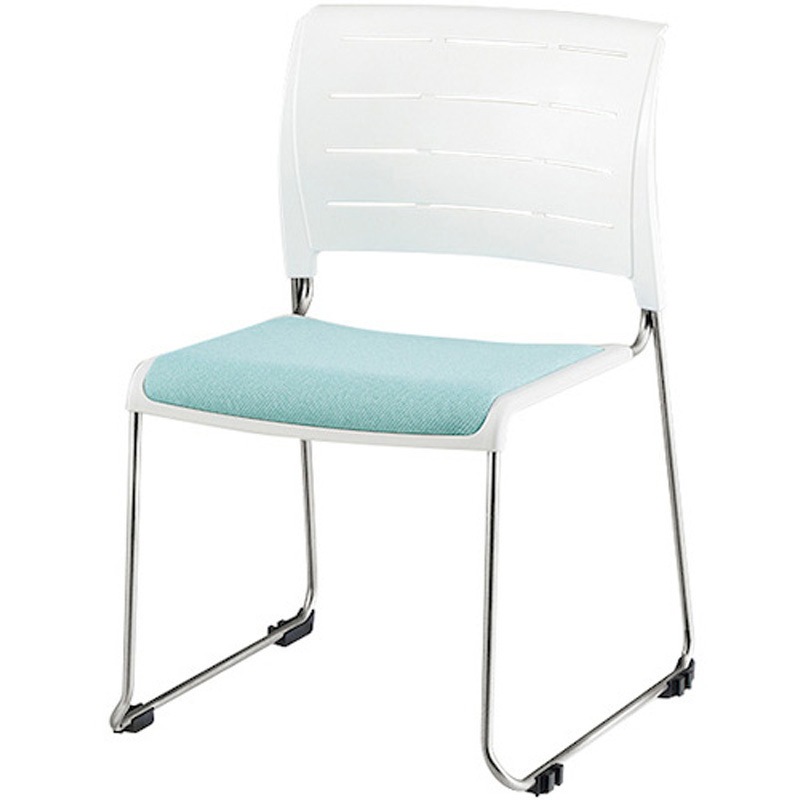 E431F-M3-MBL 会議用チェアー スレアsleaシリーズ ナイキ ミストブルー ホワイト 質量4kg 高さ778mm幅510mm奥行553mm  E431F-M3-MBL