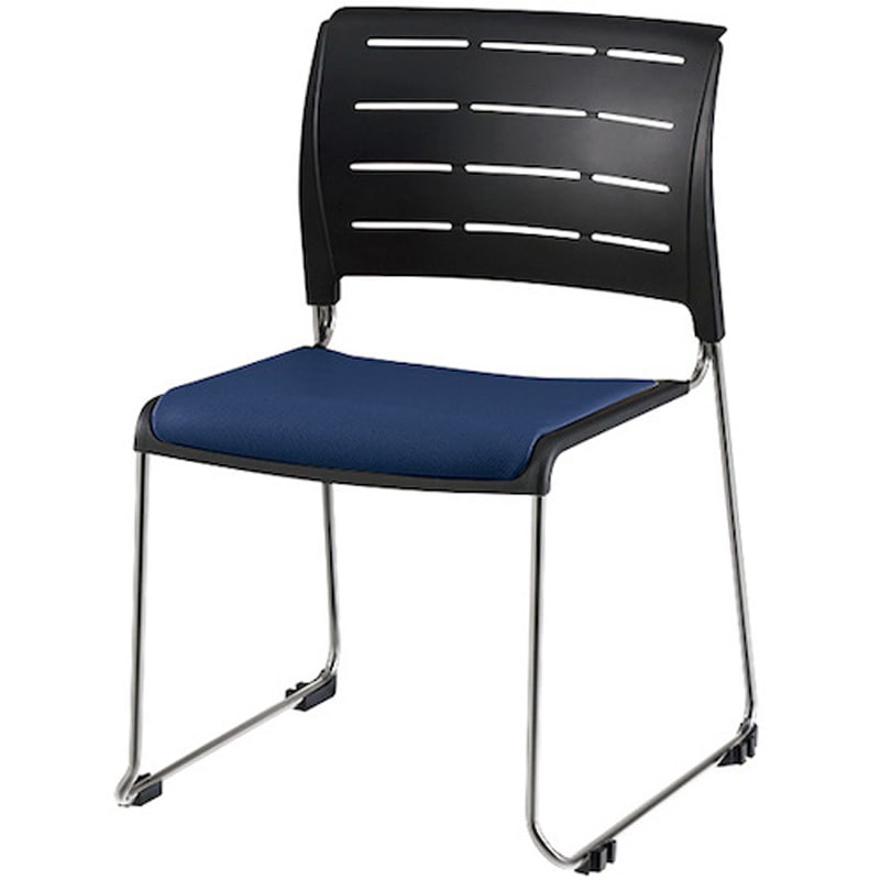 E431F-M1-IBL 会議用チェアー スレアsleaシリーズ ナイキ インディゴブルー ブラック 質量4kg 高さ778mm幅510mm奥行553mm  E431F-M1-IBL