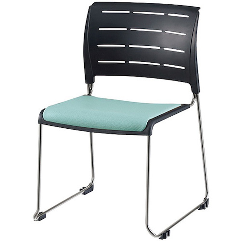 E431F-M1-MBL 会議用チェアー スレアsleaシリーズ ナイキ ミストブルー ブラック 質量4kg 高さ778mm幅510mm奥行553mm  E431F-M1-MBL