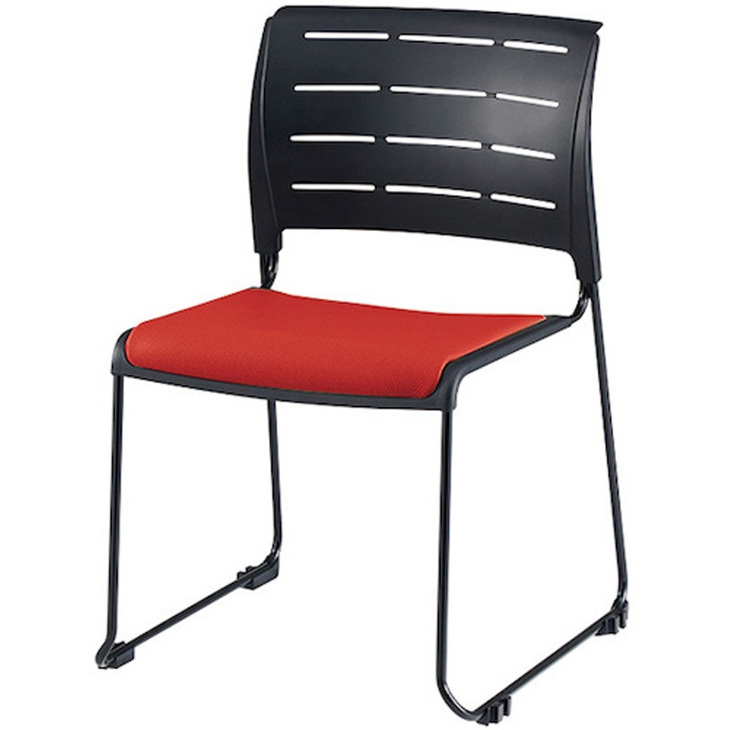 E431F-B1-DRE 会議用チェアー スレアsleaシリーズ ナイキ ディープレッド ブラック 質量4kg 高さ778mm幅510mm奥行553mm  E431F-B1-DRE