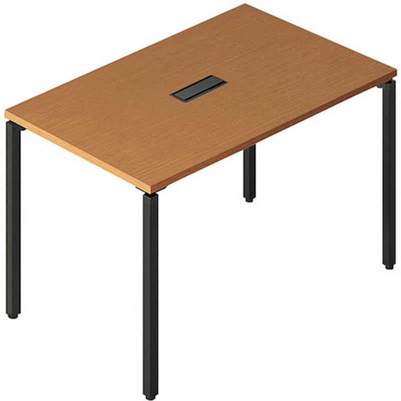 BTMP1275H-BMWP 会議用テーブル 配線ボックス付(ビティー BT型) ナイキ ノックダウン式 高さ720mm幅1200mm奥行750mm  BTMP1275H-BMWP