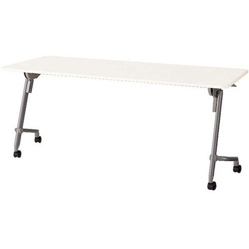 KFTN1860-WH 会議用テーブル フリックス KTFN型 ナイキ ホワイト色 Φ50mm双輪アジャスター付(4ヶ所)キャスター 高さ720mm幅1800mm奥行600mm  KFTN1860-WH