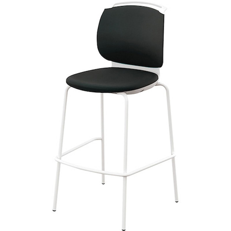 E486FK-H3-BK ミーティングチェアー ルントruntoシリーズ ナイキ ブラック キャスターなし スタッキング最大2脚 高さ1070mm幅545mm奥行546mm  E486FK-H3-BK