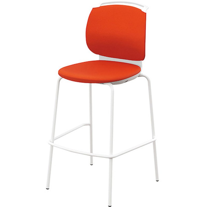 E486FK-H3-CR ミーティングチェアー ルントruntoシリーズ ナイキ キャロット スタッキング最大2脚 肘掛なし 高さ1070mm幅545mm奥行546mm  E486FK-H3-CR